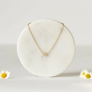 NWT Marrin Costello Soleil Bracelet 14K Gold Plated White Topaz Stone